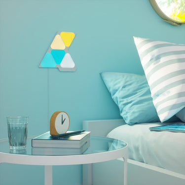 nanoleaf shapes - mini triangles starter kit (5 panels)